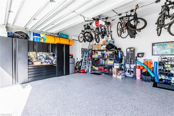 Two car air conditioned Garage with epoxy flooring!