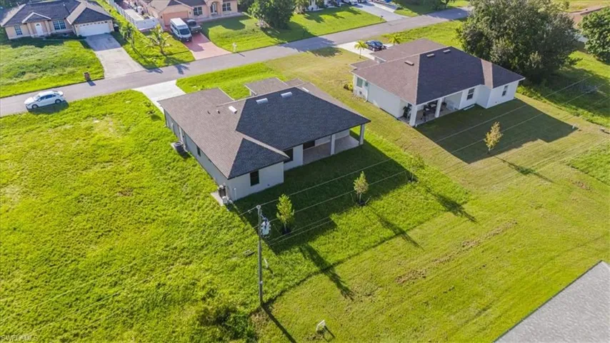 Aerial view of residential area
