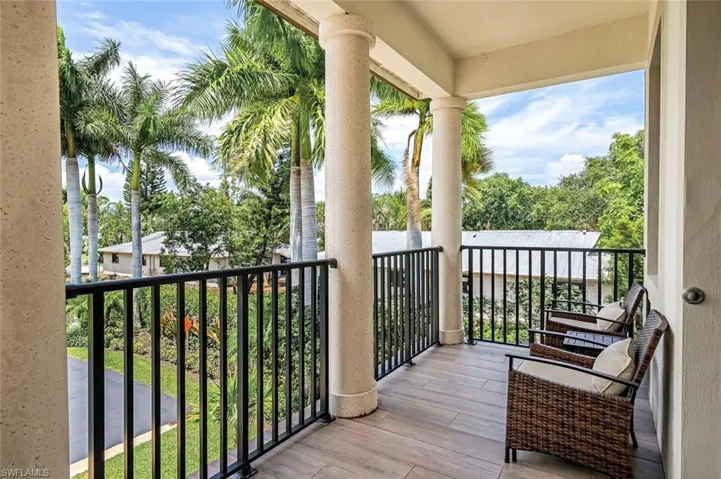 View of front balcony
