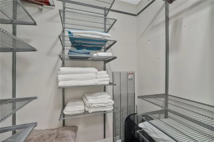 View of walk in closet