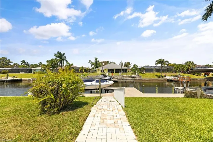 Check out the paver walkway down to the new composite dock.