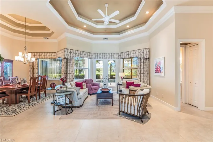 view from front door - immediately see pool & golf course