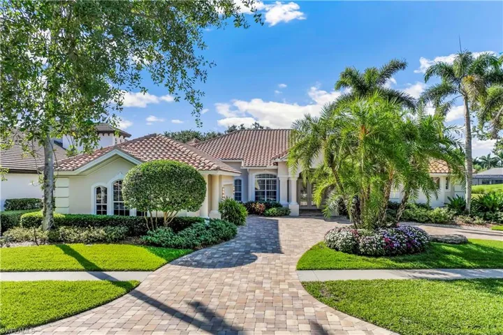 Front elevation with circular driveway