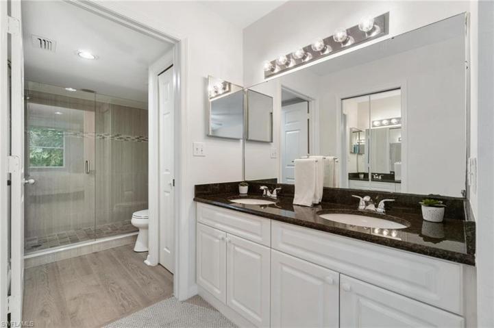 Double bowl sinks and updated shower