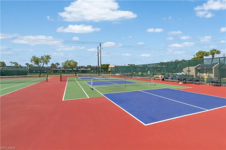 View of tennis court