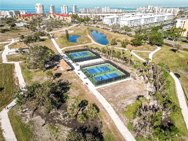 Walking paths, tennis and pickle ball courts