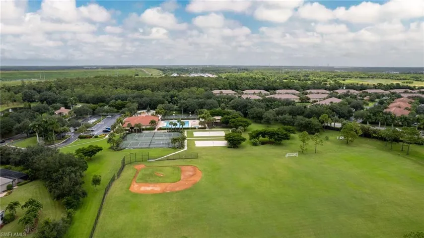 Baseball Diamond with grass infield and Soccer Field