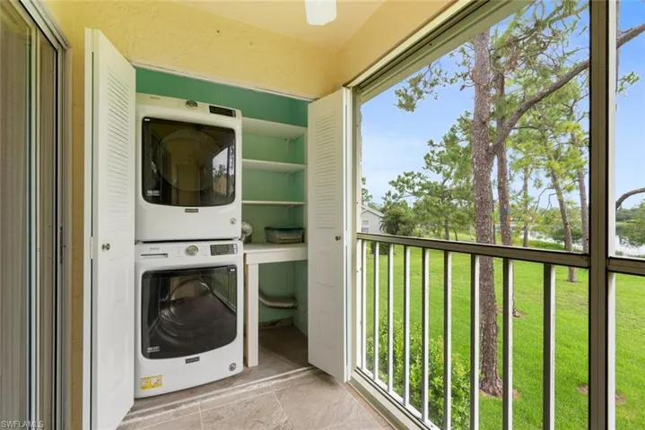 Stacked Laundry allows for more accessible storage.