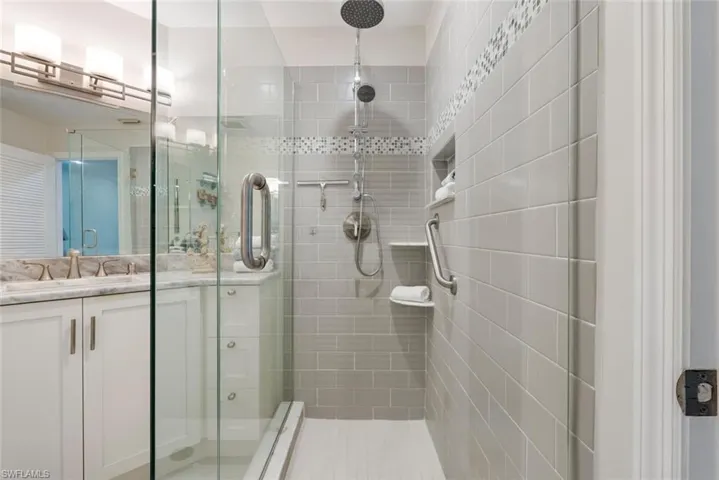 Gorgeous remodeled master bath will have you oohing and ahhing!