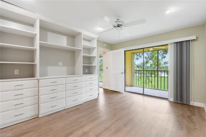Master Bedroom offers built in Cabinetry and a fabulous view of Kings Lake!