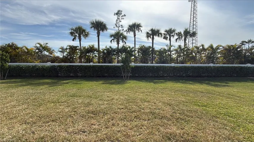 Spacious backyard with plenty of room for pool after closing
