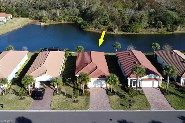 Drone / aerial view of a nearby body of water