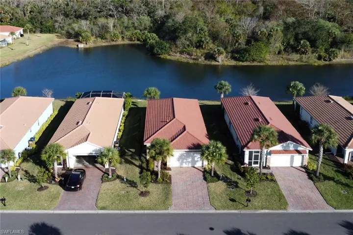 Drone / aerial view of a nearby body of water