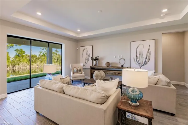 The living room is huge.