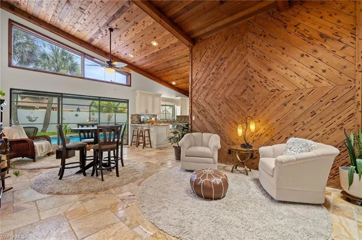 Pecky Cypress Feature Wall