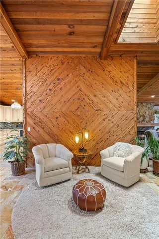 Pecky Cypress Feature Wall