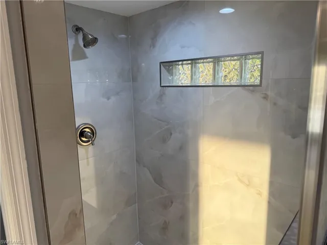 Bathroom featuring a stall shower