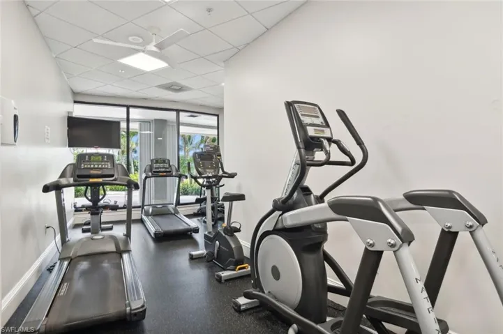 Workout facility on main floor