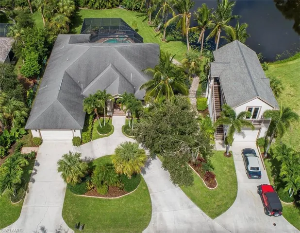 View of birds eye view of property-house and detached structure