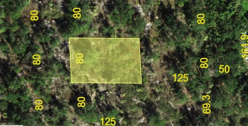 Property Survey Map. Displaying the property boundary and surrounding topographical measurements