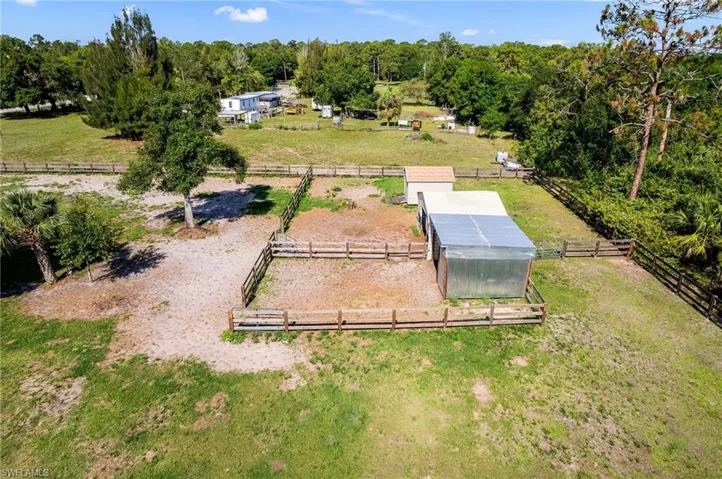 Aerial view with a rural view
