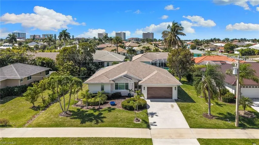 Aerial perspective of suburban area
