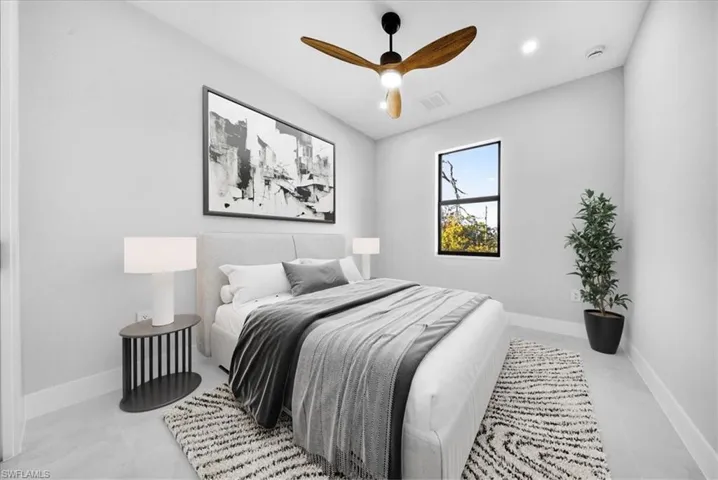 Staged bed room