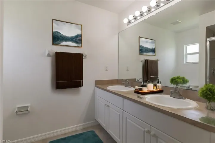 Bathroom with double vanity