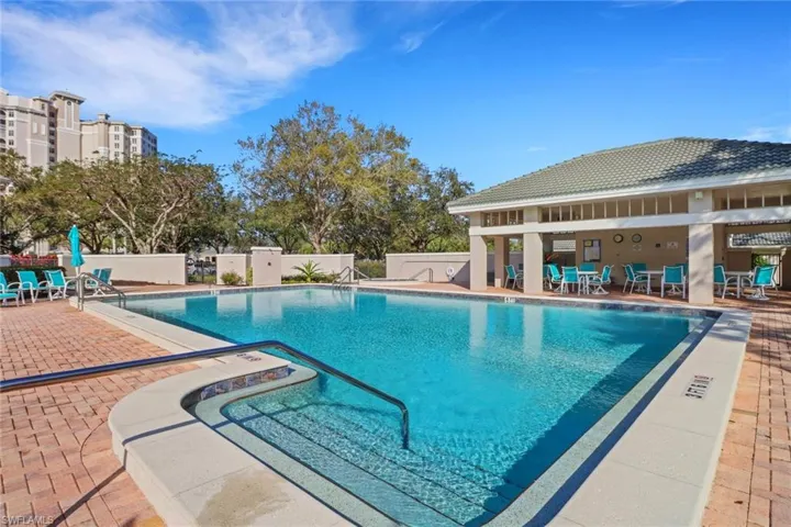 Heated community pool for residents