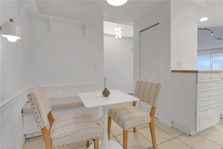 Breakfast nook off of kitchen