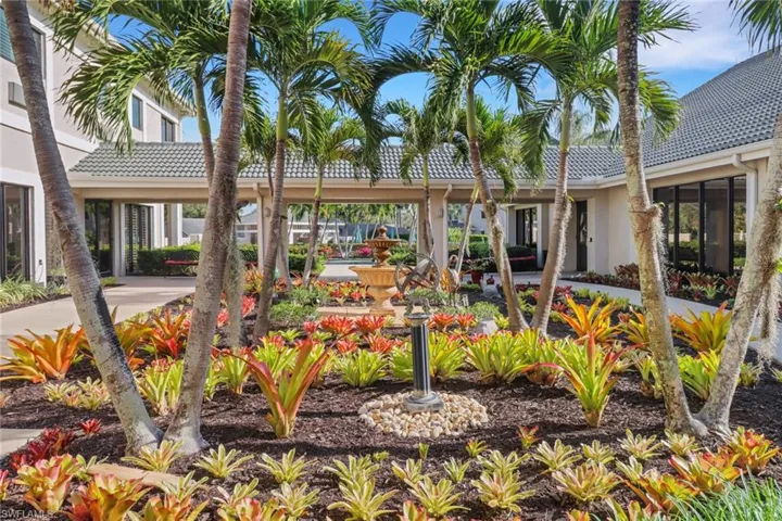 Community garden area for residents located off the resident dining room