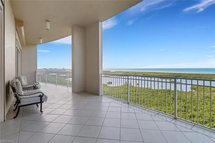 Balcony off of 17th floor penthouse event room with direct gulf views.