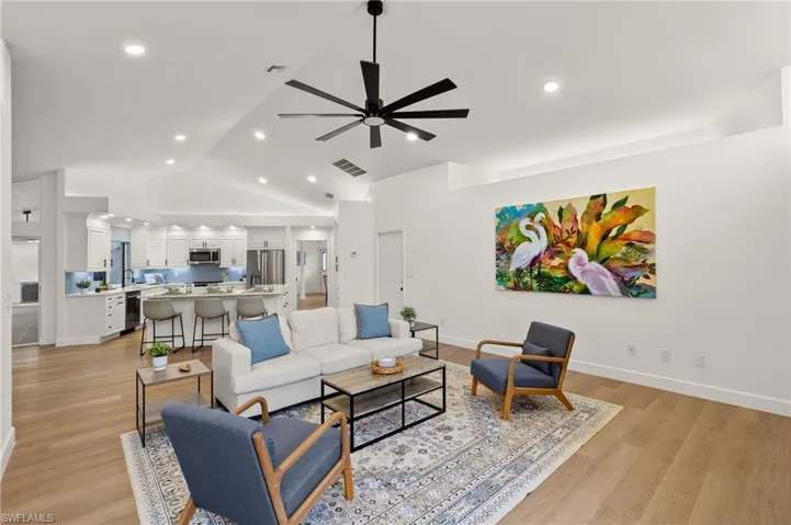 The Family Room is directly off the Kitchen and is even larger in person.