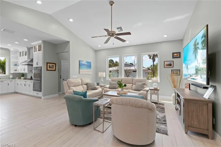 Living room towards kitchen
