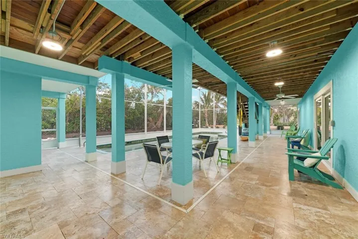 Pool deck area