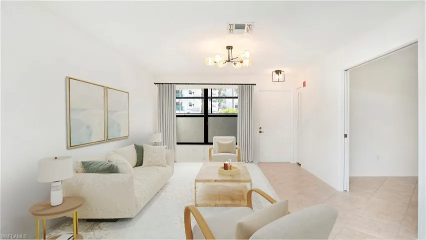 Photo includes reality staging to showcase the possibility of the living room. Design services included with purchase!