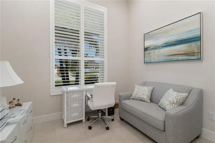 View of tiled home office