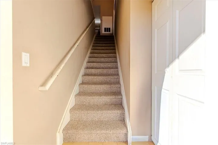 Stairway with baseboards