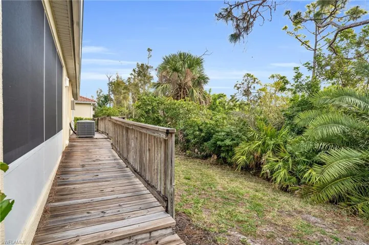 View of yard with central air condition unit