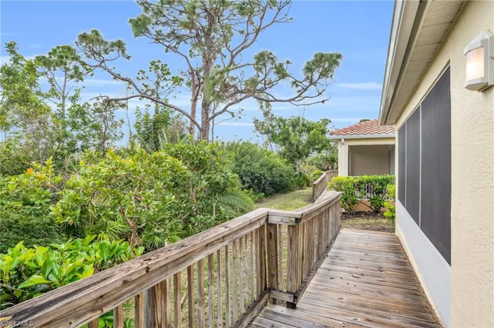 View of wooden deck