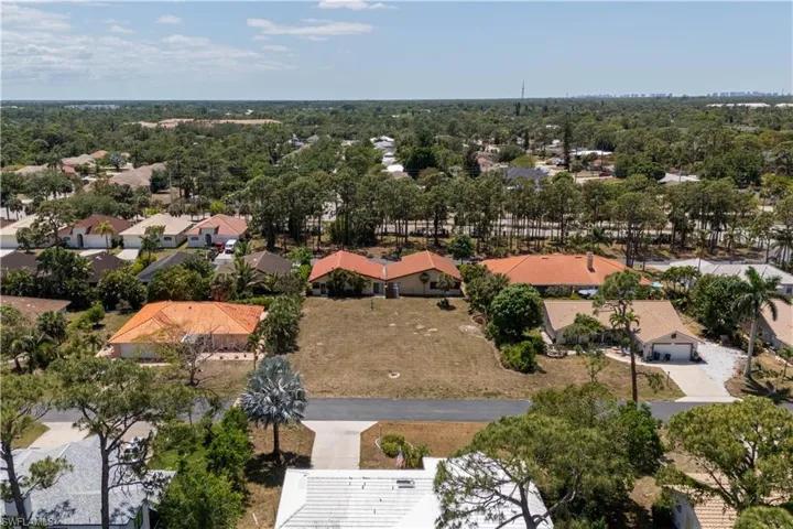 Aerial view with a residential view