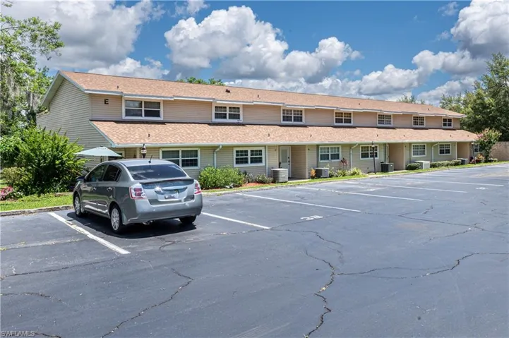 View of building exterior with central AC