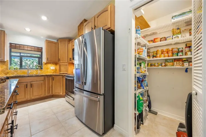 Even more storage with a walk-in pantry.