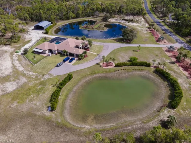 Aerial Estate View In Wet Season