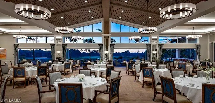 Formal dining room in the main club