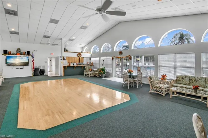 Dance floor in club house