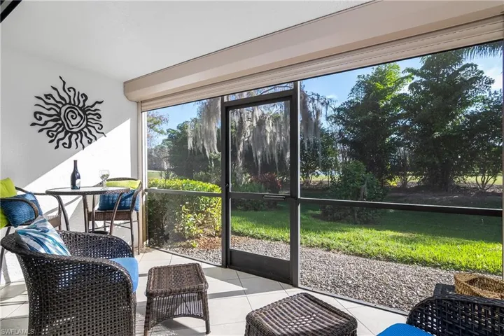 Lanai with peaceful Landscaped views