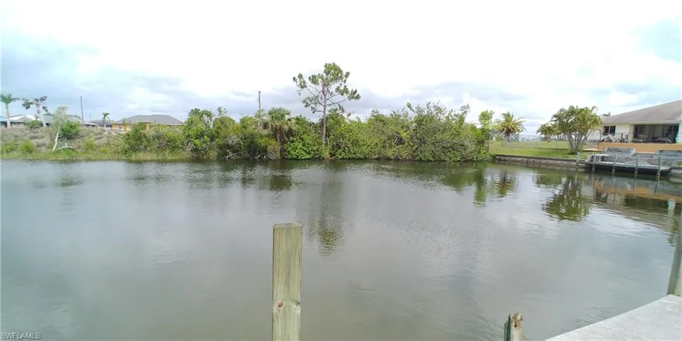 View of lot from across the canal.