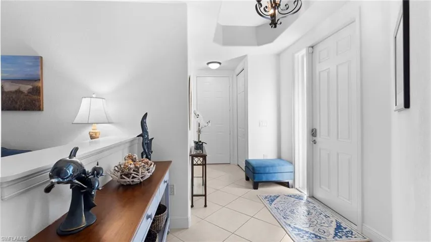 View of tiled foyer