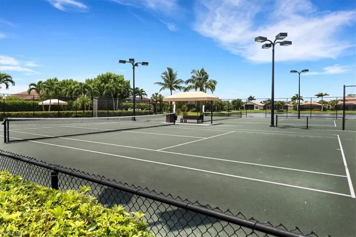 View of tennis court